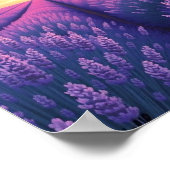 Lavender Sunset Dream: An Impressionistic Landscap Poster (Ecke)