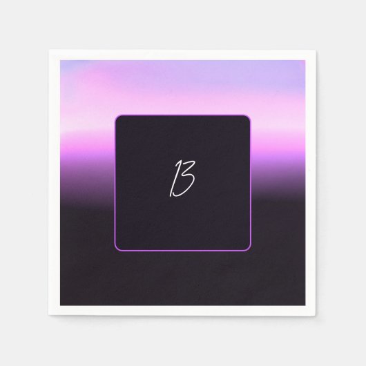 Lavender Sunset Paper Napkin Serviette (Vorderseite)