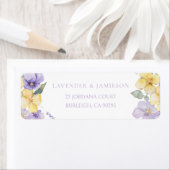 Lavender & Sunshine Floral Wedding Rücksendeadress (Insitu)