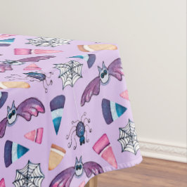 Lavender Sweet Halloween Bats & Spiders Tischdecke