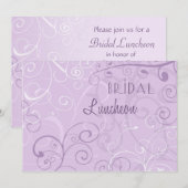 Lavender Swirls Bridal Luncheon Invitation Cards Einladung (Vorne/Hinten)