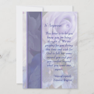 Lavender Sympathy Card Einladung