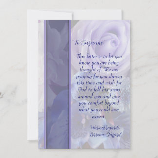 Lavender Sympathy Card Einladung