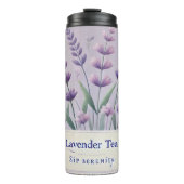 Lavender Tea Design AI Art Thermosbecher (Vorderseite)