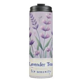 Lavender Tea Design AI Art Thermosbecher