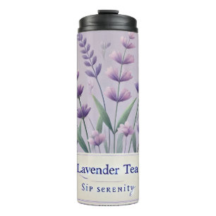 Lavender Tea Design AI Art Thermosbecher