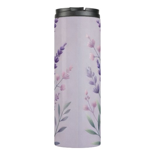 Lavender Tea Design AI Art Thermosbecher (Rückseite)