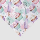 Lavender Teal Cupcake Whimsical Baking Seidenpapier (Ausschnitt)