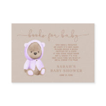 Lavender Teddy Bear Babydusche Buchanfrage