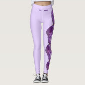 Lavender Tennessee Iris Staat Blume Leggings (Vorderseite)