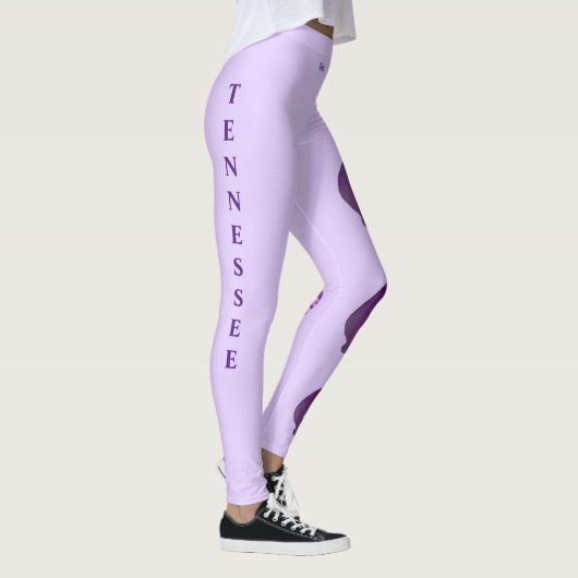 Lavender Tennessee Iris Staat Blume Leggings (Rechts)