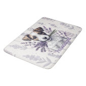 Lavender Terrier Liebe Badematte (Schrägansicht)