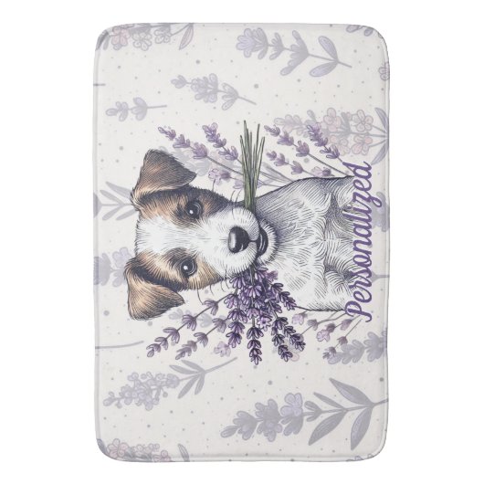 Lavender Terrier Liebe Badematte (Vorderseite Vertikal)