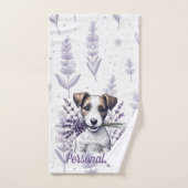 Lavender Terrier Liebe Badhandtuch Set (Handtuch)