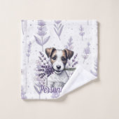 Lavender Terrier Liebe Badhandtuch Set (Waschlappen)