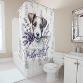 Lavender Terrier Liebe Duschvorhang (Beispiel)