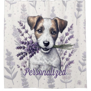 Lavender-Terrier-Liebe Duschvorhang