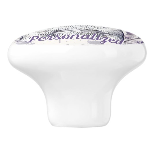 Lavender Terrier Liebe Keramikknauf (Seitenansicht)