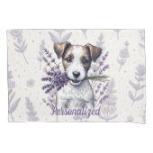 Lavender Terrier Liebe Kissenbezug (Vorderseite-Links)