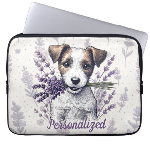 Lavender Terrier Liebe Laptopschutzhülle