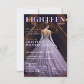Lavender Themed Achtzehnte Geburtstagszeitschrift Einladung (Vorderseite)