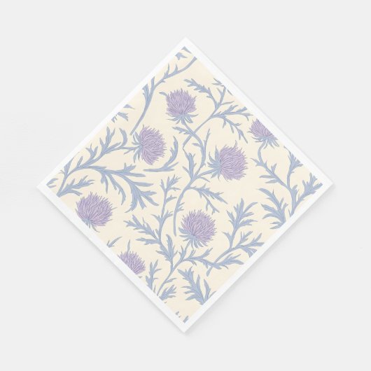 Lavender Thistle Blume Muster Serviette (Ecke)