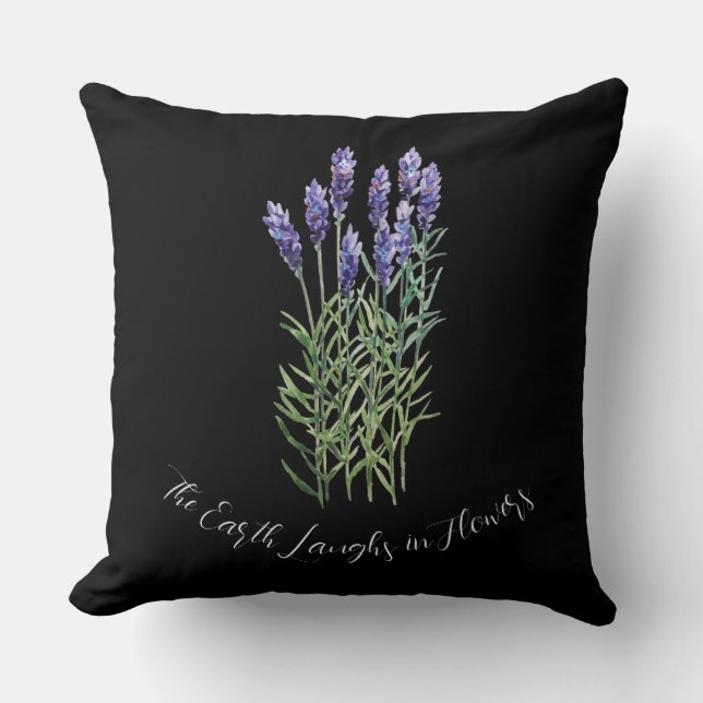 Lavender Throw Pillow Kissen (Vorderseite)