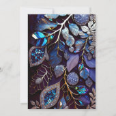 Lavender Thunder | Botanisches Edelstein-Abstrakt Einladung (Rückseite)