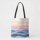 Lavender Tide Fluid Abstrakte Küste Tasche (Vorderseite)
