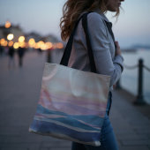 Lavender Tide Fluid Abstrakte Küste Tasche