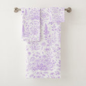 Lavender Toile Badhandtuch Set (Insitu)