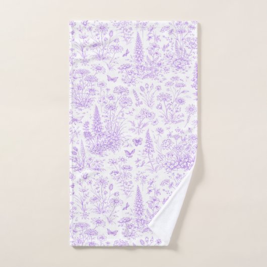 Lavender Toile Badhandtuch Set (Handtuch)