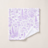 Lavender Toile Badhandtuch Set (Waschlappen)