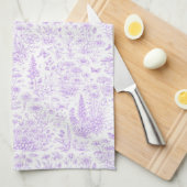 Lavender Toile Geschirrtuch (Viertel Falte)