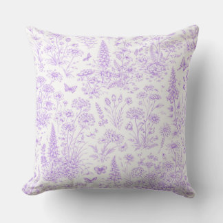 Lavender Toile Kissen