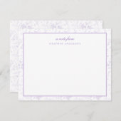 Lavender Toile Personalisierte Blumengestation Mitteilungskarte (Vorne/Hinten)