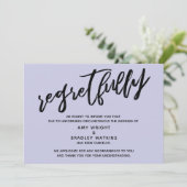 Lavender Trauung Stornierungskarte Einladung (Stehend Vorderseite)