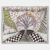 Lavender Tree Blanket Fleecedecke (Vorderseite (Horizontal))