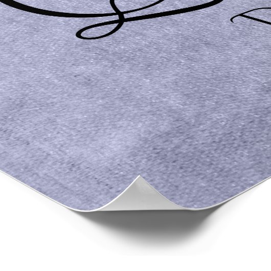 Lavender Tropfen Quinceanera | Chic Lila Icing Gla Poster (Ecke)