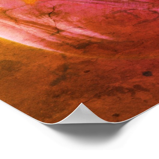 Lavender Tulip mit winziger beängstigender Kunst Poster (Ecke)