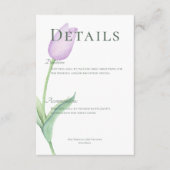 Lavender Tulip Solo Lila moderne Details Begleitkarte (Vorderseite)