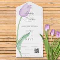 Lavender Tulip Solo Lila moderner QR-Code