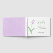 Lavender Tulip Solo Moderne Hochzeit Gästebuch (Voll)