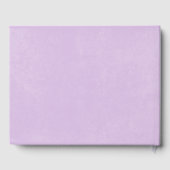 Lavender Tulip Solo Moderne Hochzeit Gästebuch (Rückseite)