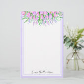 Lavender Tulips Bouquet Spring Vibes Floral Briefpapier (Stehend Vorderseite)