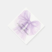 Lavender Tulle Bow Elegant Baby Shower Serviette (Ecke)
