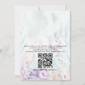 Lavender Turquoise Ocean Chic QR Code Wedding Einladung (Rückseite)
