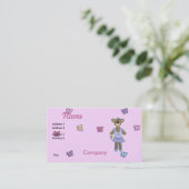 Lavender Tutu Ballerina Bear Visitenkarte (Stehend Vorderseite)