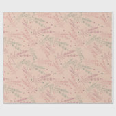 Lavender Twig Hearts Zeichnend Minimalistisch Geschenkpapier (Flach)