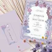 Lavender Twilight Mauve Floral Wedding Einladung